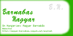 barnabas magyar business card